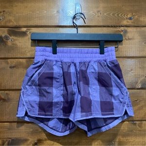 Lululemon Purple Gingham Shake & Break Short